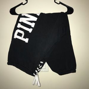 VS Pink Black Joggers